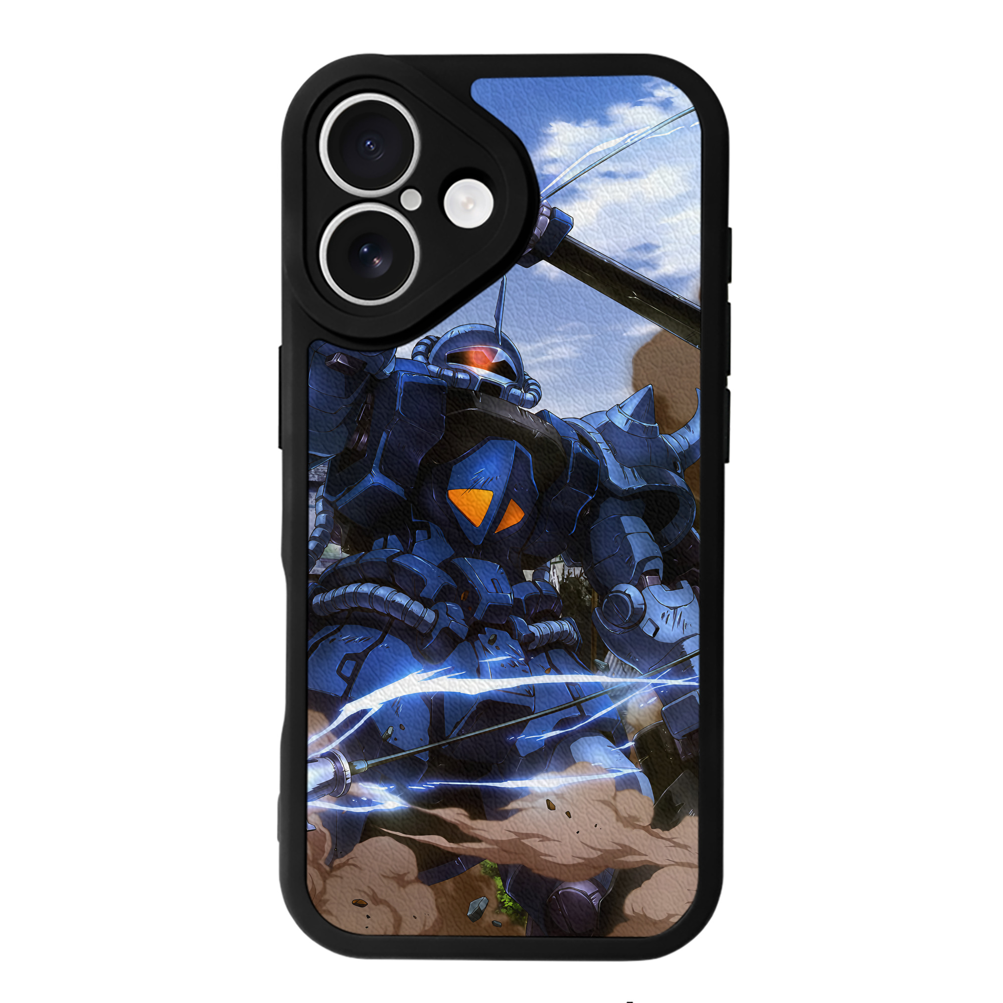 （画像用） 機動戦士ガンダム Mobile Suit Gundam 【iPhone 16シリーズ対応】シリコンスマホケース（レザー調） 材質：シリコン